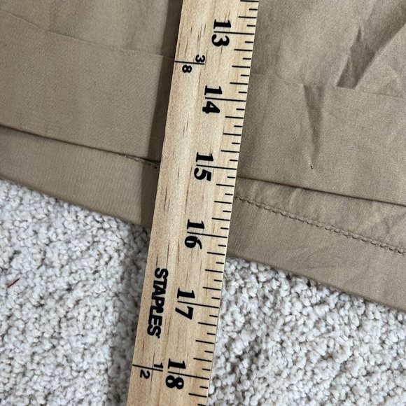 Maurices Womens Shorts Size 20 Brown Kaki Cuffed Belted NWT - Picture 7 of 13